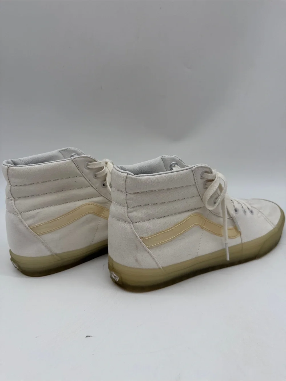Vans Sk8-Hi Off The Wall Classic Skate 500714 Shoes White Cream Men's Size 11.0
